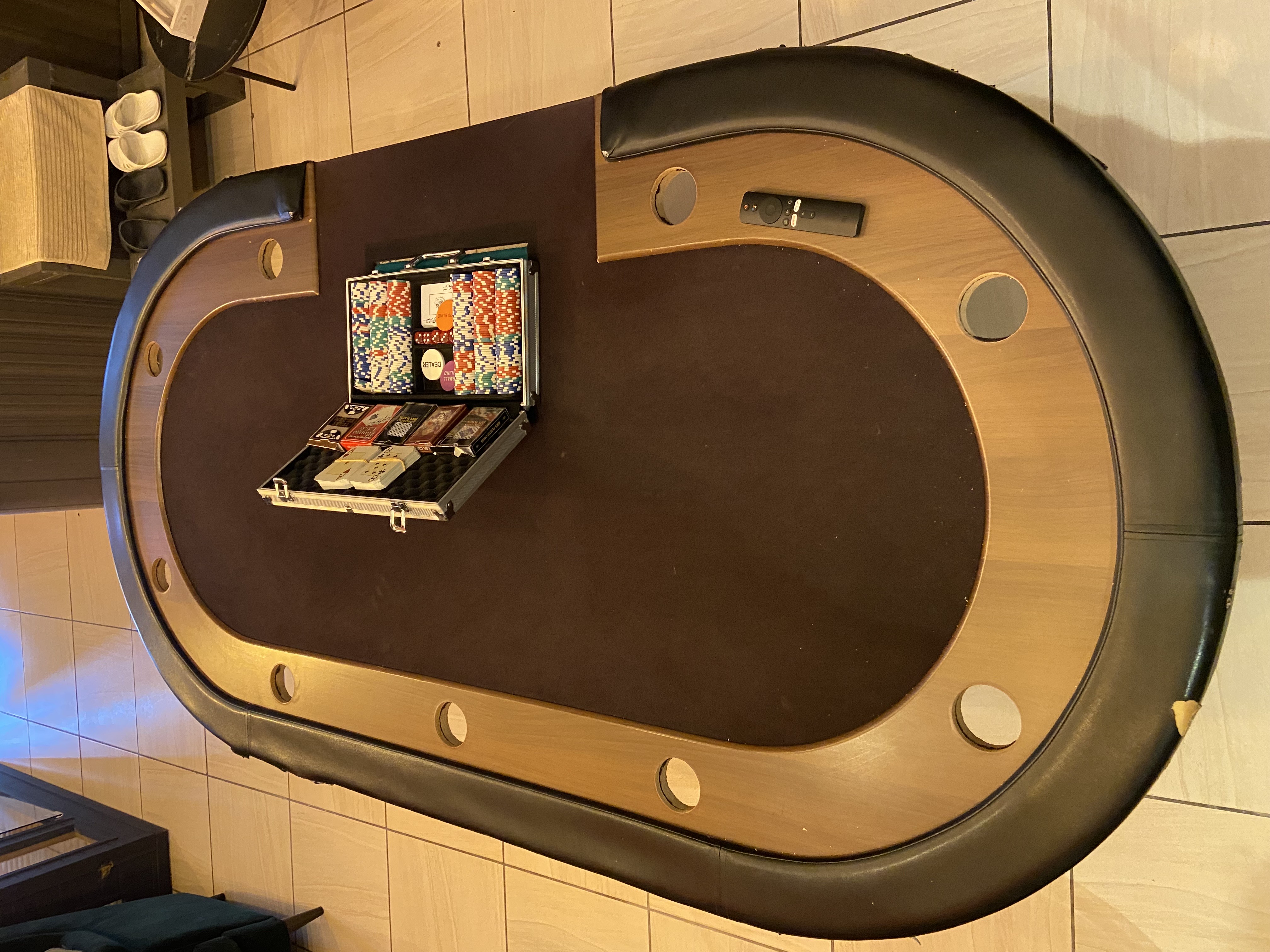 Table de poker professionnelle